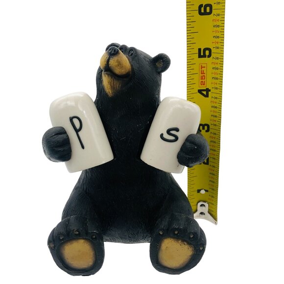 Sitting Black Bear Holding Salt & Pepper Shakers 3 Piece Set - Picture 10 of 10